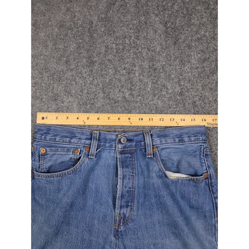 Levi's 501 Original Fit Jeans Mens 32x29 Blue Straight Leg Button Fly 00501-0193